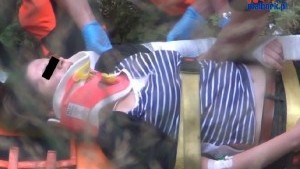 Kobieta spadła z muru przy Parkowej - 31.07.2012r