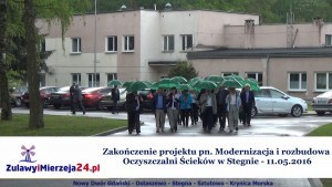 Zakończenie projektu pn. Modernizacja i rozbudowa oczyszczalni ścieków w Stegnie za prawie 20 mln.zł. Zobacz film - 11.05.2016