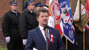 Marszałek Piłsudski i Cyprian Kamil Norwid na 99. rocznicy odzyskania niepodległości w Malborku - 11.11.2017