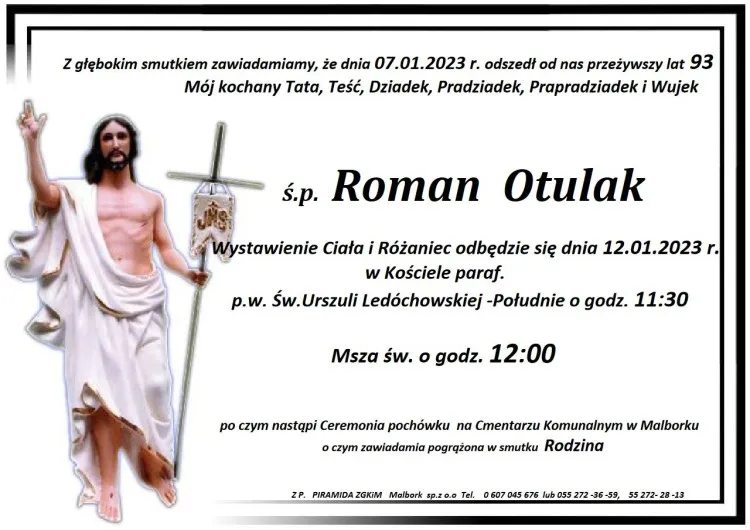 Zmarł Roman Otulak. Miał 93 lata.