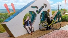 Zaskoczą rowerzystów i turystów! Wyjątkowe instalacje przy trasach rowerowych na Pomorzu 