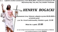 Zmarł Henryk Bogacki. Żył 75 lat.