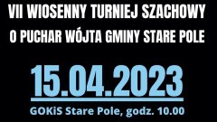 Gmina Stare Pole. Wiosenny Turniej Szachowy o Puchar Wójta – ruszyły zapisy.