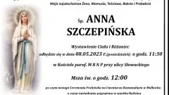 Zmarła Anna Szczepińska. Żyła 63 lata.