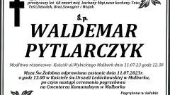 Zmarł Waldemar Pytlarczyk. Żył 68 lat.