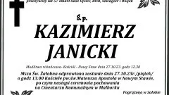 Zmarł Kazimierz Janicki. Miał 57 lat.