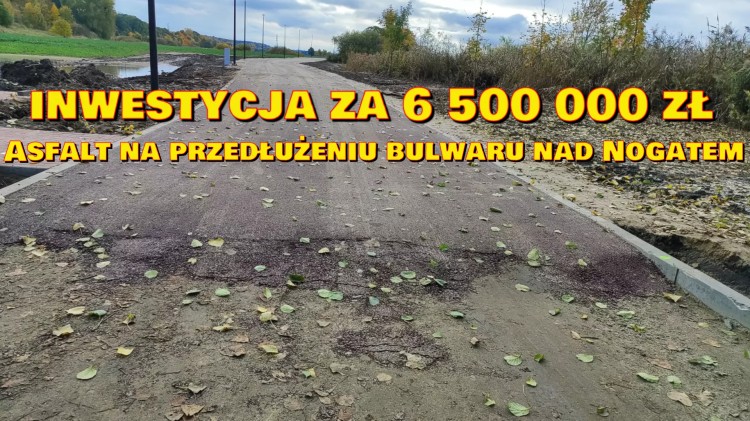 Malbork. Asfalt na przedłużeniu bulwaru nad Nogatem – inwestycja za 6,5 mln zł. [foto, wideo]