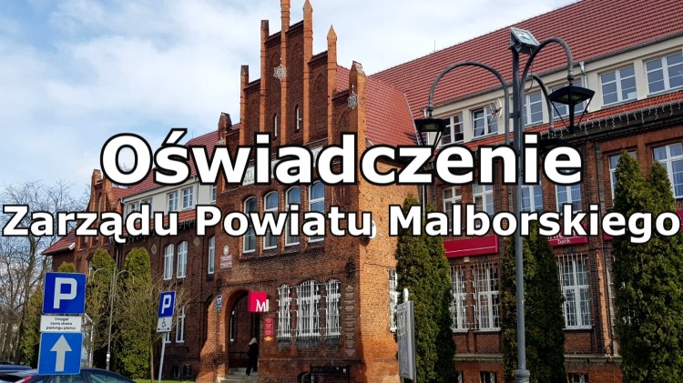 Odwołanie z funkcji skarbnika powiatu, wykryto nieprawidłowości - Oświadczenie Zarządu Powiatu Malborskiego z dnia 7 listopada 2023 r.