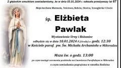 Zmarła Elżbieta Pawlak. Miała 67 lat.