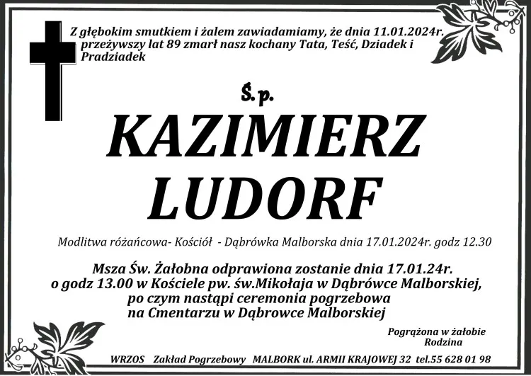 Zmarł Kazimierz Ludorf. Miał 89 lat.