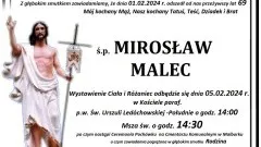 Odszedł Mirosław Malec. Żył 69 lat.