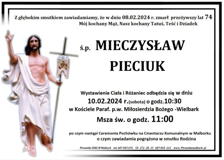 Zmarł Mieczysław Pieciuk. Miał 74 lata.