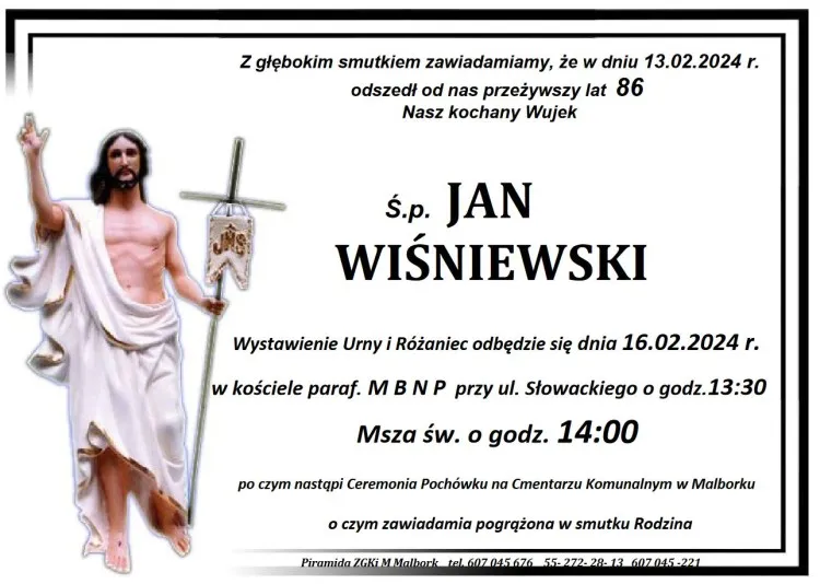 Zmarł Jan Wiśniewski. Miał 86 lat.