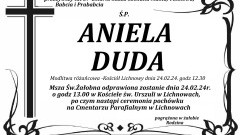 Zmarła Aniela Duda. Miała 87 lat.