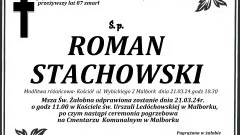 Odszedł Roman Stachowski. Żył 87 lat.