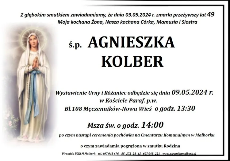 Zmarła Agnieszka Kolber. Miała 49 lat.