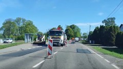 DK55. Chwilowe utrudnienia na odcinku w Dębinie. Wideo