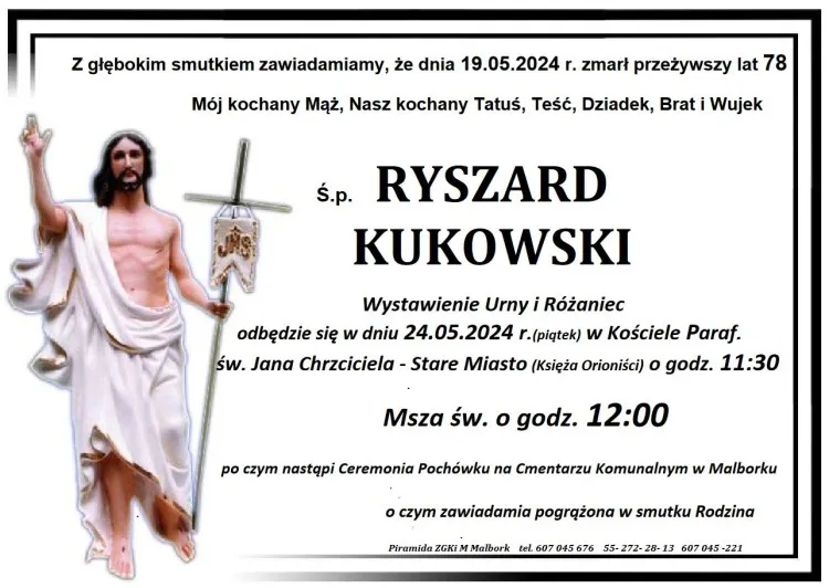 Zmarł Ryszard Kukowski. Miał 78 lat.