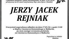 Zmarł Jerzy Jacek Rejniak. Miał 83 lata.