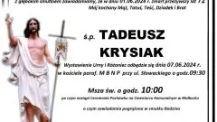 Zmarł Tadeusz Krysiak. Miał 72 lata.