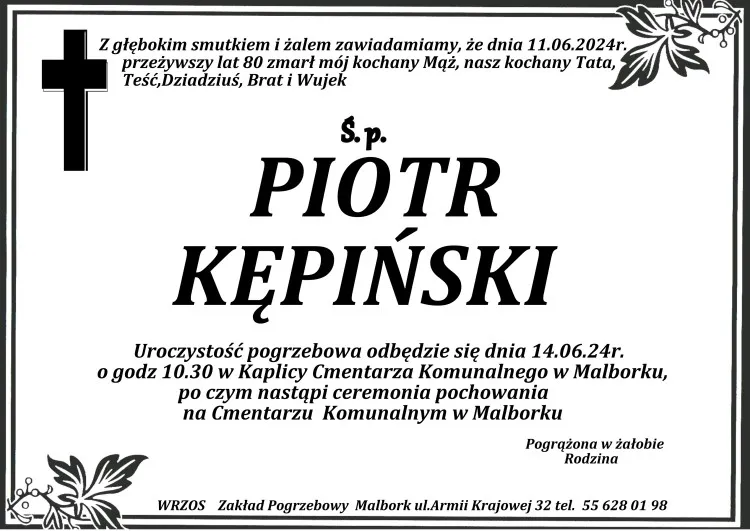 Zmarł Piotr Kępiński. Miał 80 lat.