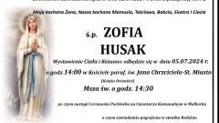 Zmarła Zofia Husak. Miała 71 lat.