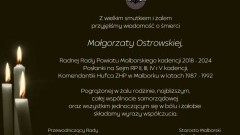 Kondolencje Zarządu Powiatu Malborskiego, Radnych i pracowników starostwa.