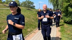 Powiat sztumski. Funkcjonariusze pobiegli dla Fundacji Pomocy Wdowom i Sierotom po Poległych Policjantach.