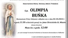 Zmarła Olimpia Buńka. Miała 93 lata.