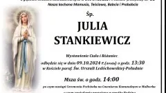 Zmarła Julia Stankiewicz. Miała 88 lat.