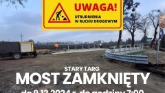 Powiat sztumski. Chwilowe zamknięcie mostu w Starym Targu.