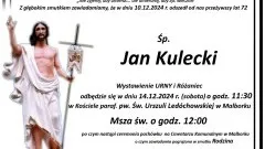 Zmarł Jan Kulecki. Żył 72 lata.