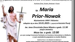 Zmarła Maria Prior - Nowak. Miała 66 lat.