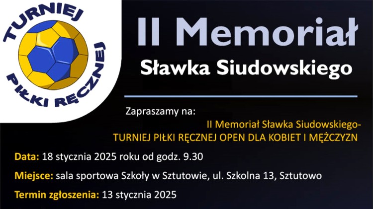 Sztutowo. Trwają zapisy do II Memoriału Sławka Siudowskiego.