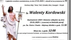 Zmarł Walenty Kordowski. Miał 79 lat.