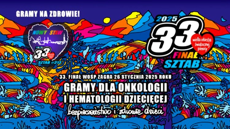 33. Finał WOŚP – Nowy Staw zachęca do wspólnej orkiestrowej zabawy.