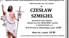 Zmarł Czesław Szmigiel. Żył 82 lata.