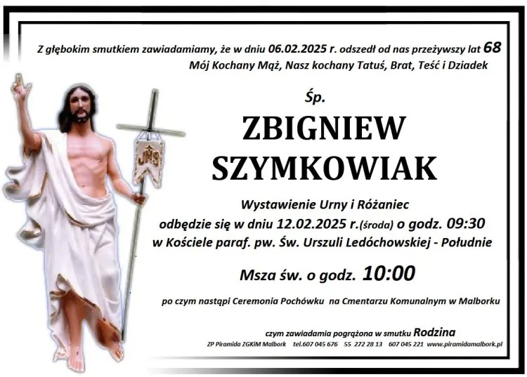 Zmarł Zbigniew Szymkowiak. Miał 68 lat.