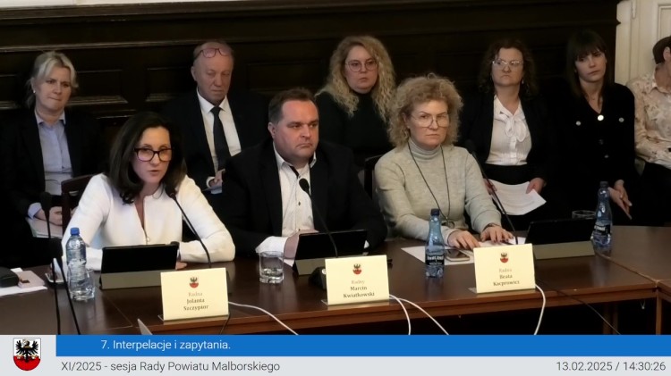 XI sesja Rady Powiatu Malborskiego. Zobacz wideo - 13.02.2025