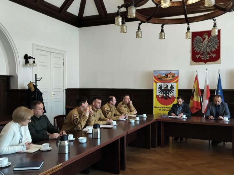 Budowle ochronne na terenie Powiatu Malborskiego. Spotkanie w Starostwie Powiatowym.