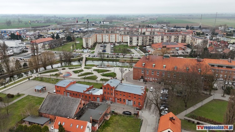 Nowy Dwór Gdański z lotu ptaka kwiecień 2025. Foto i wideo zobacz.