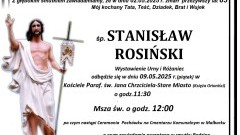 Zmarł Stanisław Rosiński. Miał 83 lata.