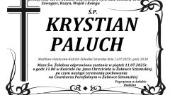 Zmarł Krystian Paluch. Miał 36 lat.