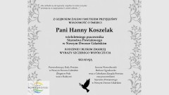 Kondolencje Zarządu Powiatu Nowodworskiego, Rady Powiatu Nowodworskiego i pracowników starostwa. 