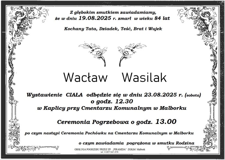 Zmarł Wacław Wasilak. Miał 84 lata.