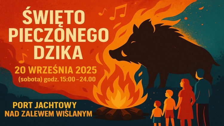 Święto Pieczonego Dzika w Krynicy Morskiej – smak, muzyka i atrakcje dla całej rodziny.