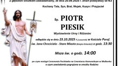 Zmarł Piotr Piesik. Miał 63 lata.