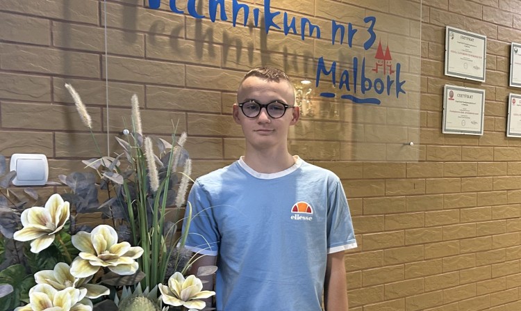 Stypendia Marszałkowskie dla Dominika Żurawskiego – ucznia Technikum nr 3 w Malborku.