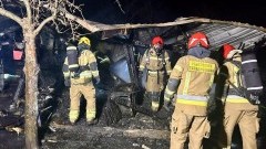 Pożar altanki w Malborku – strażacy szybko opanowali ogień.