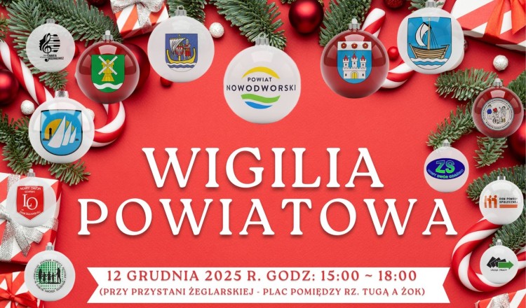 Przedświąteczne spotkanie w powiecie nowodworskim – wkrótce tradycyjna Wigilia Powiatowa.
